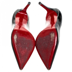 مملوكة مسبقًا Christian Louboutin Black Patent Leather So Kate Pointed Toe Pumps Size 40