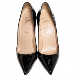 مملوكة مسبقًا Christian Louboutin Black Patent Leather So Kate Pointed Toe Pumps Size 40