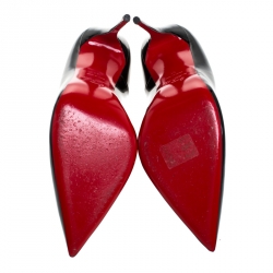 مملوكة مسبقًا Christian Louboutin Black Patent Leather Pigalle Follies Pointed Toe Pumps Size 41