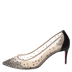 CHRISTIAN LOUBOUTIN Follies Strass Embellished Mesh Pumps