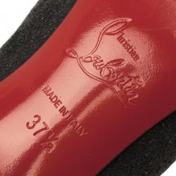 مملوكة مسبقًا Christian Louboutin Black Glitter 'Fifi 100mm' Pumps Size 37.5