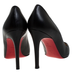 Pre Owned Christian Louboutin Black Leather So Kate Pumps Size 36