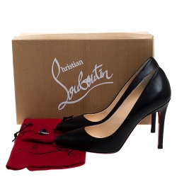 Pre Owned Christian Louboutin Black Leather So Kate Pumps Size 36