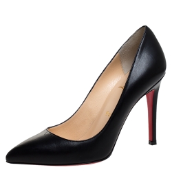 Pre Owned Christian Louboutin Black Leather So Kate Pumps Size 36
