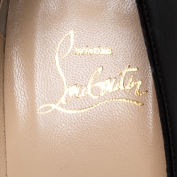 Pre Owned Christian Louboutin Black Leather So Kate Pumps Size 36
