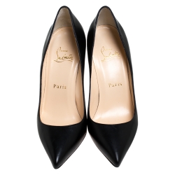 Pre Owned Christian Louboutin Black Leather So Kate Pumps Size 36