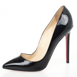 Pre Owned Christian Louboutin Black Patent Pigalle Pumps Size 40