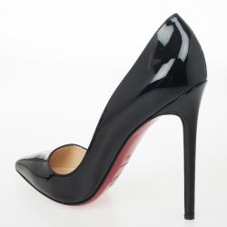 Pre Owned Christian Louboutin Black Patent Pigalle Pumps Size 40