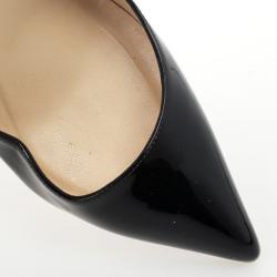 Pre Owned Christian Louboutin Black Patent Pigalle Pumps Size 40