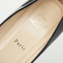 Pre Owned Christian Louboutin Black Patent Pigalle Pumps Size 40
