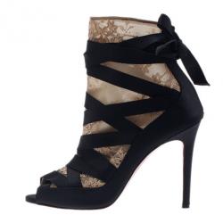 Pre Owned Christian Louboutin Black Petit Fee Ankle Boots Size 38