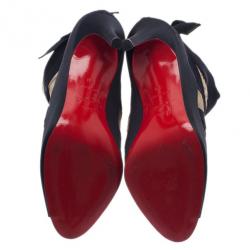 Pre Owned Christian Louboutin Black Petit Fee Ankle Boots Size 38