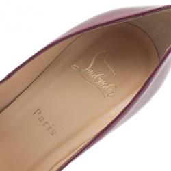 Pre Owned Christian Louboutin Burgundy Patent You You Peep Toe Pumps Size 40