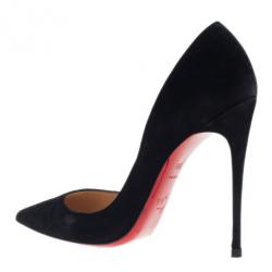 Pre Owned Christian Louboutin Black Suede So Kate Pumps Size 36.5