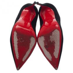 Pre Owned Christian Louboutin Black Suede So Kate Pumps Size 36.5