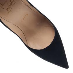Pre Owned Christian Louboutin Black Suede So Kate Pumps Size 36.5