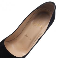 Pre Owned Christian Louboutin Black Suede So Kate Pumps Size 36.5
