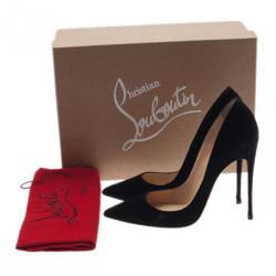 Pre Owned Christian Louboutin Black Suede So Kate Pumps Size 36.5