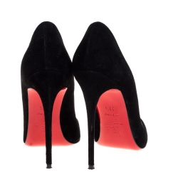 Pre Owned Christian Louboutin Black Suede So Kate Pointed Toe Pumps Size 36.5