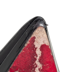 Pre Owned حذاء كعب عالى كريستيان لوبوتان بيغال جلد لامع أسود مقاس 37.5