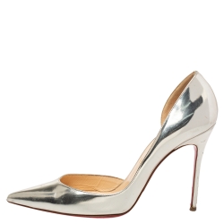 Christian Louboutin Gold Patent Leather D'Orsay Pumps Size 39