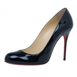 Pre Owned Christian Louboutin Black Patent Fifi Pumps Size 38.5