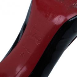 مملوكة مسبقًا Christian Louboutin Black Leather Pony Hair Lady Pesch Pumps Size 38