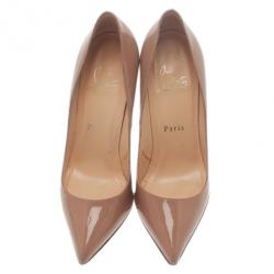 مملوكة مسبقًا حذاء كريستيان لوبوتان بيجال جلد نود لامع مقاس 36.5