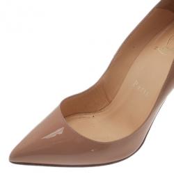 مملوكة مسبقًا حذاء كريستيان لوبوتان بيجال جلد نود لامع مقاس 36.5