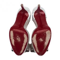 مملوكة مسبقًا صندل كريستيان لوبوتان أركيديسكو سير حرف T فضي مقاس 37