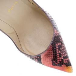 مملوكة مسبقًا Christian Louboutin Metallic Python Pesce Pigalle Pumps Size 38