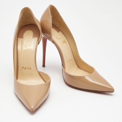 Christian Louboutin Beige Patent Iriza Pumps Size 37