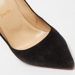 Pre Owned Christian Louboutin Black Suede So Kate Pumps Size 41