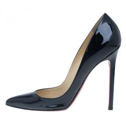Pre Owned Christian Louboutin Black Patent Pigalle Pumps Size 36.5
