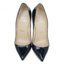 Pre Owned Christian Louboutin Black Patent Pigalle Pumps Size 36.5