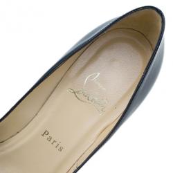Pre Owned Christian Louboutin Black Patent Pigalle Pumps Size 36.5