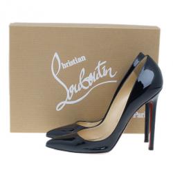 Pre Owned Christian Louboutin Black Patent Pigalle Pumps Size 36.5