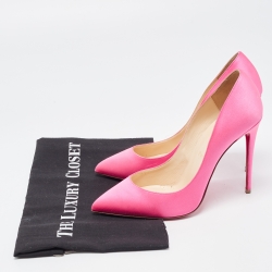 Christian Louboutin Pink Satin Pigalle Follies Pumps Size 38