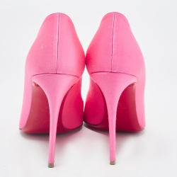 Christian Louboutin Pink Satin Pigalle Follies Pumps Size 38