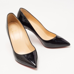 Pre Owned Christian Louboutin Black Patent So Kate Pumps Size 39