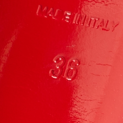 مملوكة مسبقًا Christian Louboutin Beige Patent Leather Lady Peep Pumps Size 36