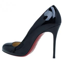 مملوكة مسبقًا Christian Louboutin Black Patent Fifi Pumps Size 38.5