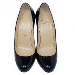 مملوكة مسبقًا Christian Louboutin Black Patent Fifi Pumps Size 38.5