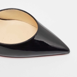 Pre Owned Christian Louboutin Black Patent Leather Iriza Pumps Size 40