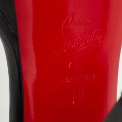 مملوكة مسبقًا Christian Louboutin Black Leather Movida Brio Platform Sandals Size 40