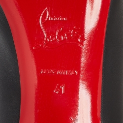 Pre Owned Christian Louboutin Black Leather Clare Pointed Toe Pumps Size 41