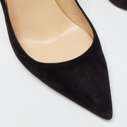 Pre Owned Christian Louboutin Black Suede So Kate Pumps Size 39.5
