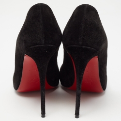 Pre Owned Christian Louboutin Black Suede So Kate Pumps Size 39.5