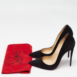 Pre Owned Christian Louboutin Black Suede So Kate Pumps Size 39.5