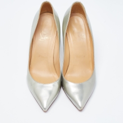Christian Louboutin Gold Patent Pigalle Pumps Size 37